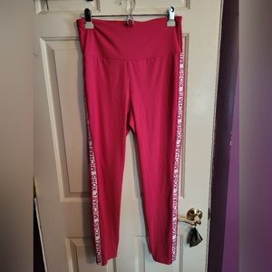 Michael Kors Hot Pink Logo Athletic Leggings